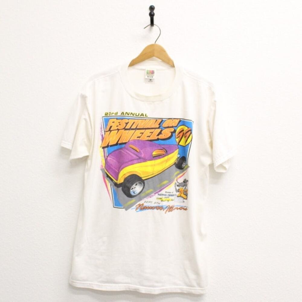 Vintage Festival On Wheels Car Show Nauvoo Illinois 1999 T Shirt XL